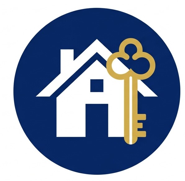 Guia Imobiliário — logo com casa e chave